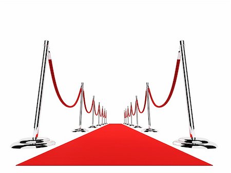 simsearch:400-04323582,k - 3d rendered illustration of a red carpet with silver metal barriers Photographie de stock - Aubaine LD & Abonnement, Code: 400-05065117