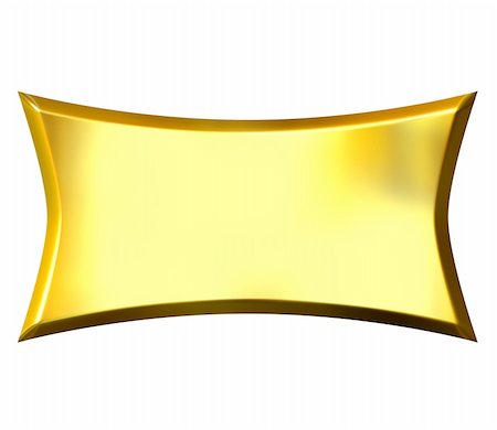 3d golden banner isolated in white Stock Photo - Budget Royalty-Free & Subscription, Code: 400-05065506