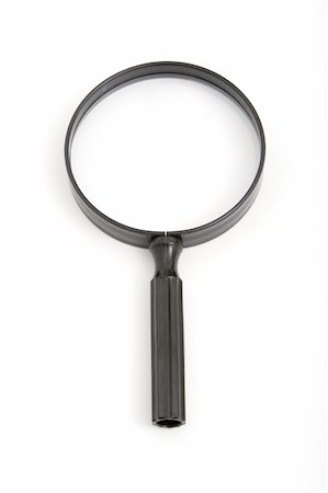 magnifying glass isolated against white background Foto de stock - Royalty-Free Super Valor e Assinatura, Número: 400-05065537