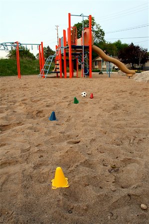 soccer slide - toys on a children playground in a park Stock Photo - Budget Royalty-Free & Subscription, Code: 400-05065974