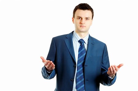 goodlooking young businessman explaining something to you Stock Photo - Budget Royalty-Free & Subscription, Code: 400-05065973
