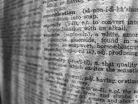 dusty book - Close-up of old English dictionary Stock Photo - Budget Royalty-Free & Subscription, Code: 400-05066292
