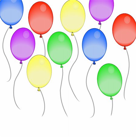 simsearch:400-05174564,k - colorful balloons floating by in the air Fotografie stock - Microstock e Abbonamento, Codice: 400-05067335