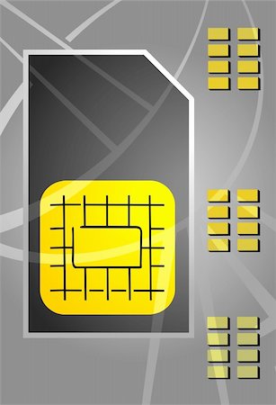 smartphone payment - Illustration of a sim card using in mobile phones Stock Photo - Budget Royalty-Free & Subscription, Code: 400-05067644