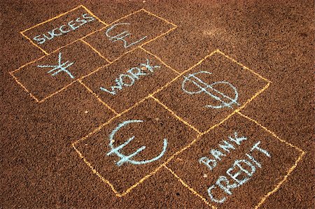 Business hopscotch Fotografie stock - Microstock e Abbonamento, Codice: 400-05068321