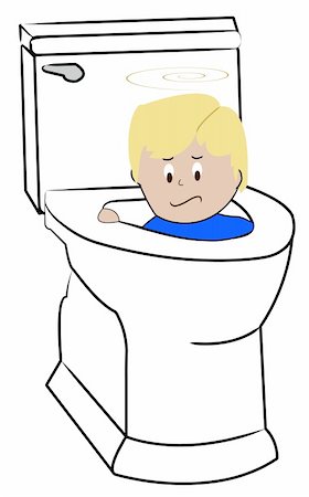 sad pic boy in water - young child being flushed down the toilet - bad behaviour Stock Photo - Budget Royalty-Free & Subscription, Code: 400-05068359