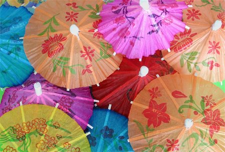 Asian cocktail umbrellas Stock Photo - Budget Royalty-Free & Subscription, Code: 400-05069118