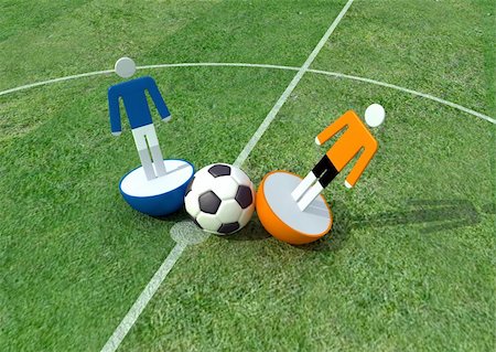 pictures of soccer team and coach - virtual player in a soccer field -3d rendering Foto de stock - Super Valor sin royalties y Suscripción, Código: 400-05069234