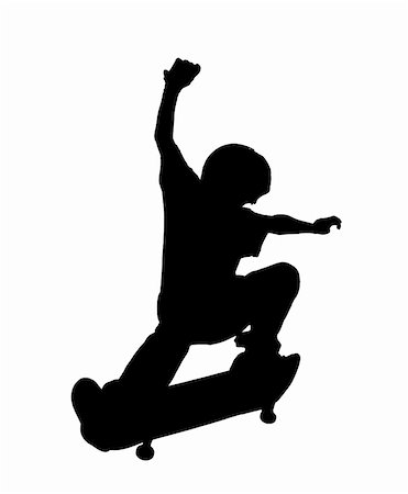 Close up to a Boy Jumping in the Air with a Skateboard Stock Photo - Budget Royalty-Free & Subscription, Code: 400-05069406