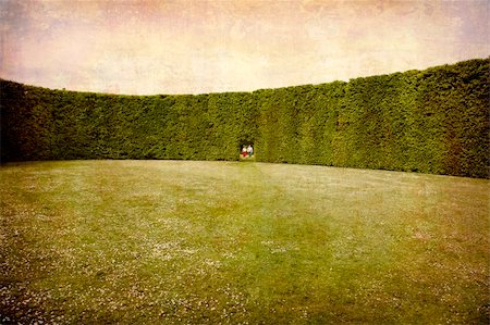 simsearch:400-04563173,k - Artistic work of my own in retro style - Postcard from Denmark. - High hedges and room. Foto de stock - Super Valor sin royalties y Suscripción, Código: 400-05069435