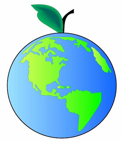 earth or globe with leaf and stem - concept apple earth or beginning of creation Stock Photo - Budget Royalty-Free & Subscription, Code: 400-05069849