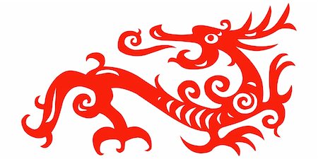 paper cut illustration - Traditional paper cut of a dragon.(fifth of Chinese Zodiac). Stock Photo - Budget Royalty-Free & Subscription, Code: 400-05069907