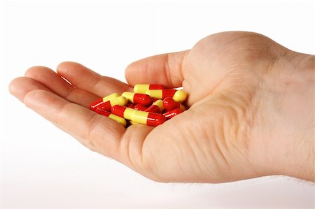 pontuse (artist) - Pills in a hand for healthier living. Stockbilder - Microstock & Abonnement, Bildnummer: 400-05060665
