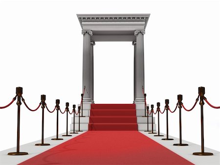 simsearch:400-04676917,k - majestic red carpet staircase in antique style (3D rendering) Stock Photo - Budget Royalty-Free & Subscription, Code: 400-05061562