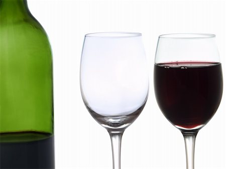 Wine bottle and two glasses for winetesting. Foto de stock - Super Valor sin royalties y Suscripción, Código: 400-05062065