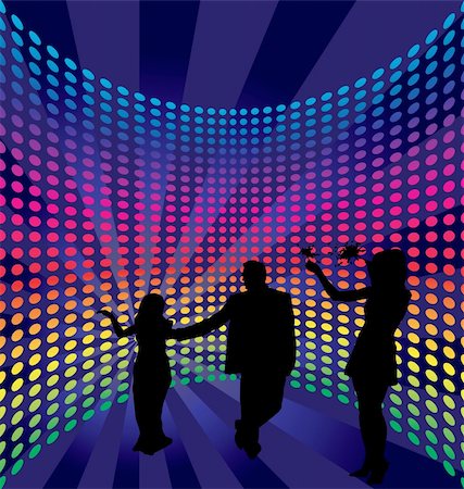 Disco dance background. Vector illustration. Stock Photo - Budget Royalty-Free & Subscription, Code: 400-05062066