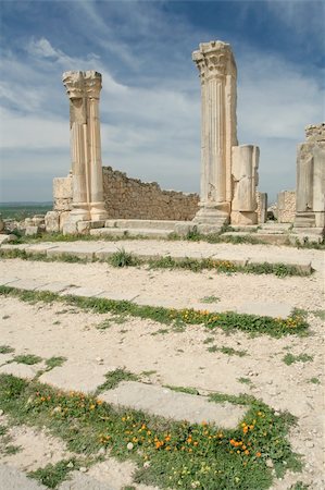 simsearch:400-05062183,k - Part of UNESCO world heritage, great destination for tourists - Volublis, ruins of ancient roman city Foto de stock - Royalty-Free Super Valor e Assinatura, Número: 400-05062104