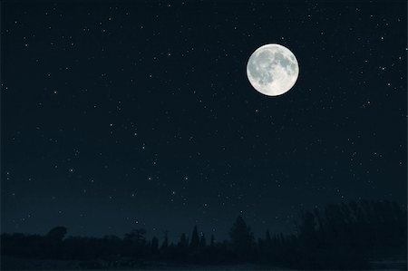 the fantastic large moon landscape Photographie de stock - Aubaine LD & Abonnement, Code: 400-05062350