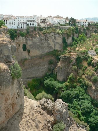 Ronda canyon - Spain Andalousia - White houses over the canyon Stock Photo - Budget Royalty-Free & Subscription, Code: 400-05062726