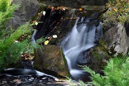 simsearch:400-07306253,k - Small waterfall photographed with long time exposure Stock Photo - Budget Royalty-Free & Subscription, Code: 400-05063050