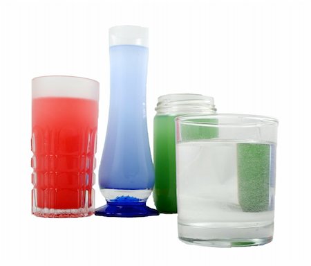 Glass and water: red, green, blue Stock Photo - Budget Royalty-Free & Subscription, Code: 400-05063751