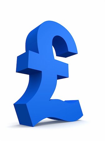 3d rendered illustration of a blue pound sign Stock Photo - Budget Royalty-Free & Subscription, Code: 400-05074014