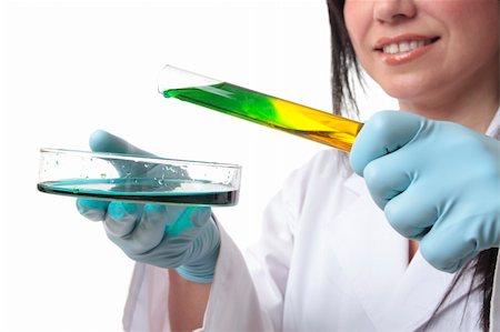simsearch:400-04962353,k - Laboratory research worker with test tube and petri dish Stock Photo - Budget Royalty-Free & Subscription, Code: 400-05074276