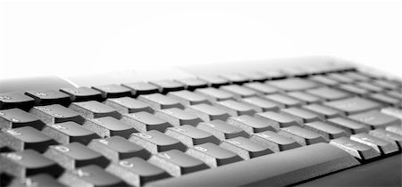 Close-up picture of a computer keyboard -isolated on white Stock Photo - Budget Royalty-Free & Subscription, Code: 400-05074280
