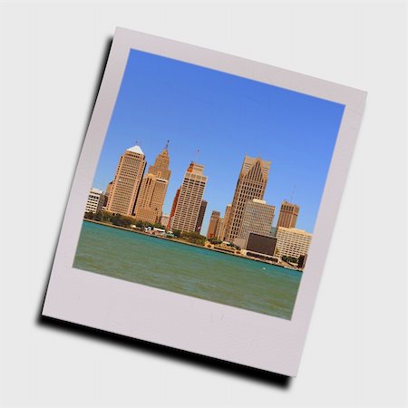 fleuve détroit - US city skyline and downtown - Detroit Photographie de stock - Aubaine LD & Abonnement, Code: 400-05074414
