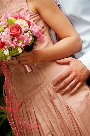 simsearch:400-04440941,k - The groom gently embraces the bride Fotografie stock - Microstock e Abbonamento, Codice: 400-05074577