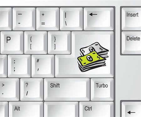 simsearch:400-04698351,k - Computer keyboard with "money" key Stock Photo - Budget Royalty-Free & Subscription, Code: 400-05074671