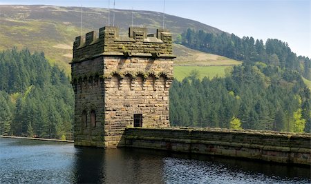 Reservoir in th Derwent Valley Peak District National Park midlands england uk Stock Photo - Budget Royalty-Free & Subscription, Code: 400-05074787