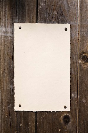 Old-Style Paper On Brown Wood Texture. Ready For Your Message. Stock Photo - Budget Royalty-Free & Subscription, Code: 400-05074902