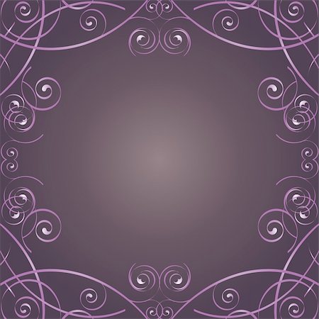 Vector image of frame with swirls. Stock Photo - Budget Royalty-Free & Subscription, Code: 400-05075328