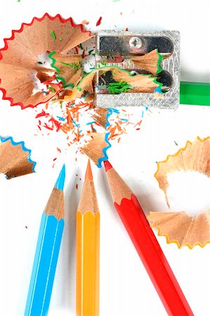 simsearch:400-07614613,k - Close-up of pencils and sharpener. Stockbilder - Microstock & Abonnement, Bildnummer: 400-05076013