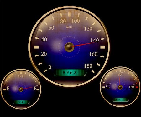simsearch:400-08340626,k - Speedometer and other dials Stock Photo - Budget Royalty-Free & Subscription, Code: 400-05076330