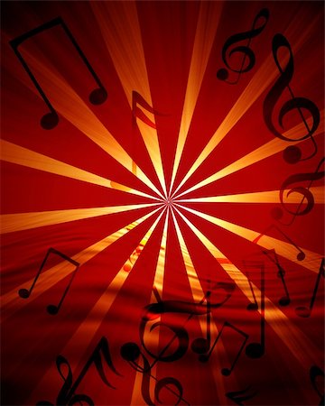 simsearch:400-05000317,k - Glowing sunset with musical notes Stock Photo - Budget Royalty-Free & Subscription, Code: 400-05076359