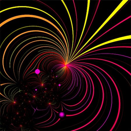 patballard (artist) - An abstract fractal done in warm saturated colors to look like a sky full of fireworks. Stock Photo - Budget Royalty-Free & Subscription, Code: 400-05076538