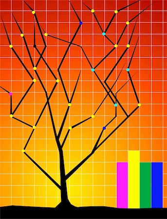 simsearch:400-04571193,k - Illustration of graph and tree Foto de stock - Super Valor sin royalties y Suscripción, Código: 400-05077155