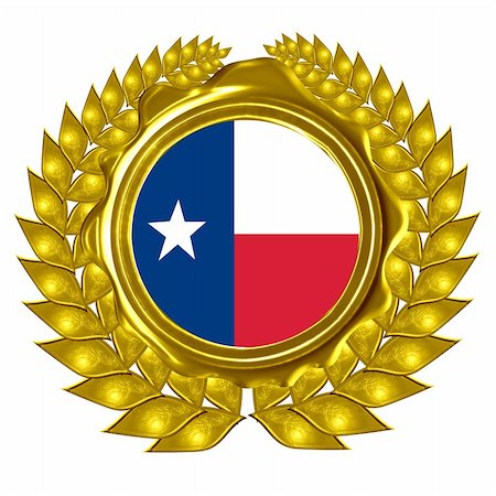 texan flag in a wreath Stock Photo - Budget Royalty-Free & Subscription, Code: 400-05077538