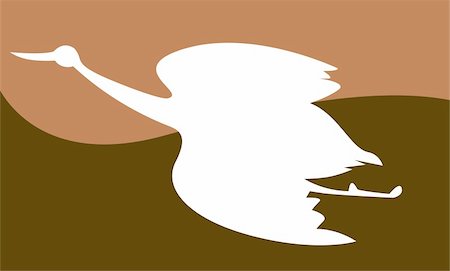 Illustration of a swan flying Photographie de stock - Aubaine LD & Abonnement, Code: 400-05078558