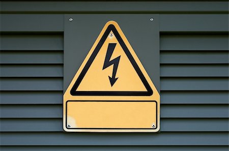 Sign on high electric voltage on a transformer box. Stock Photo - Budget Royalty-Free & Subscription, Code: 400-05079316