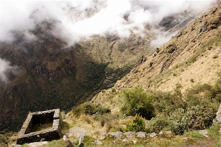 simsearch:400-05012759,k - most popular of the Inca trails for trekking is the Capaq Ñan trail, which leads from the village of Ollantaytambo to Machu Picchu Stock Photo - Budget Royalty-Free & Subscription, Code: 400-05079447