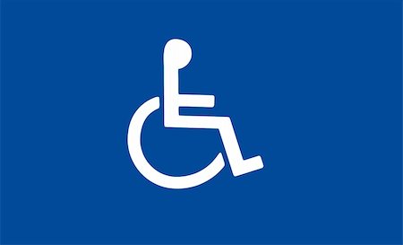 simsearch:400-05147195,k - white handicap or wheelchair accessible symbol on blue background Stock Photo - Budget Royalty-Free & Subscription, Code: 400-05079527