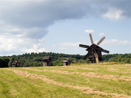 dragunov (artist) - Old windmills oon the fileld Stock Photo - Budget Royalty-Free & Subscription, Code: 400-05079615