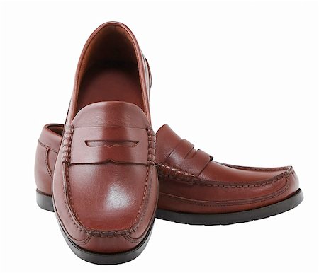 Brown leather fashion shoes. Clipping path included. Foto de stock - Super Valor sin royalties y Suscripción, Código: 400-05079868