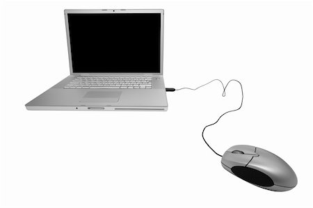 simsearch:400-05078674,k - Modern and stylish laptop on a white background Fotografie stock - Microstock e Abbonamento, Codice: 400-05070052
