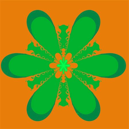 patballard (artist) - An abstract fractal done in shades of green and orange. Stock Photo - Budget Royalty-Free & Subscription, Code: 400-05070196