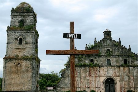 paoay church in ilocos norte northern luzon the philippines Photographie de stock - Aubaine LD & Abonnement, Code: 400-05070358