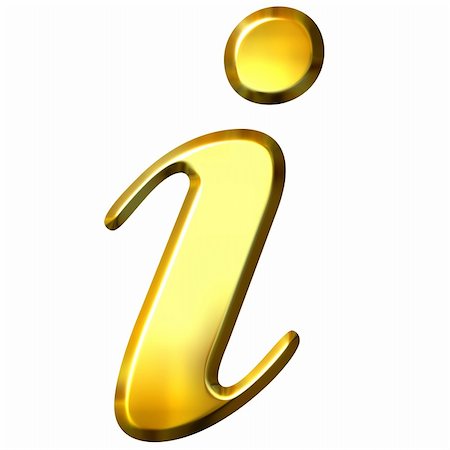 shinn - 3d golden information symbol isolated in white Stock Photo - Budget Royalty-Free & Subscription, Code: 400-05070429